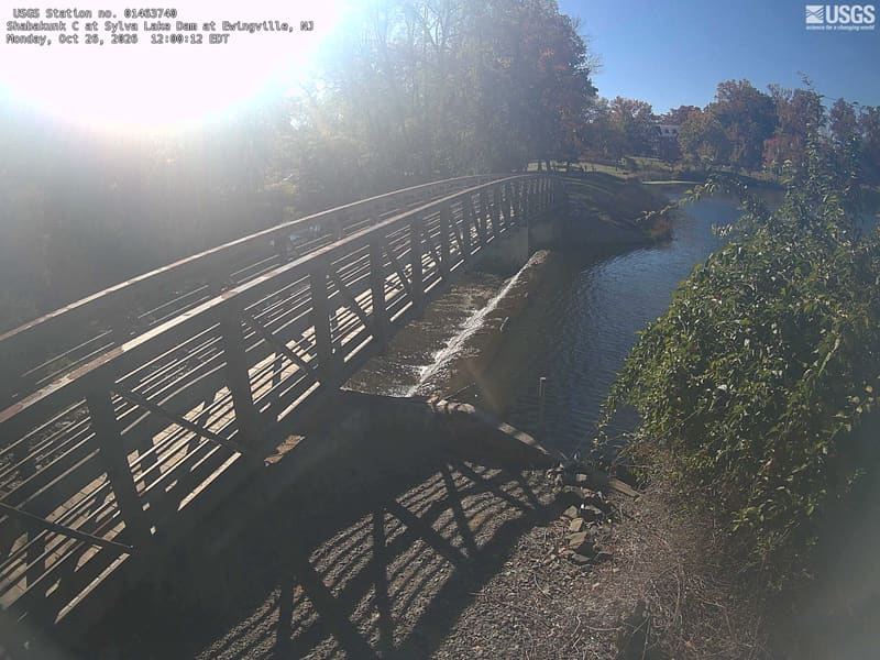 Shabakunk Creek at Sylva Lake Dam in Ewingville